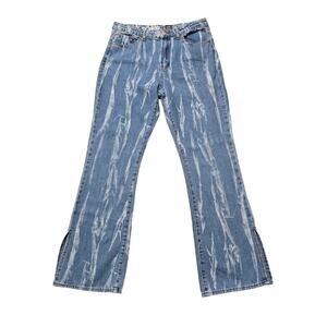 S.O.N.G. Acid Wash Bootcut Blue Jeans